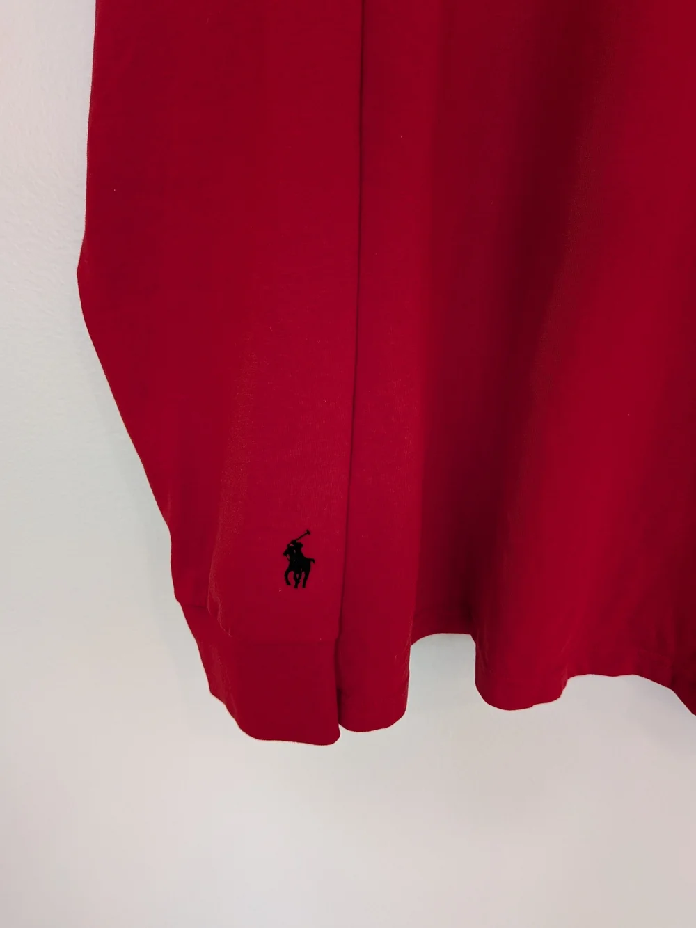 Polo Ralph Lauren Men Red Black Logo Long Sleeve Graphic Tee Shirt XL NWOT